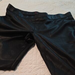 Black Faux Leather Pants